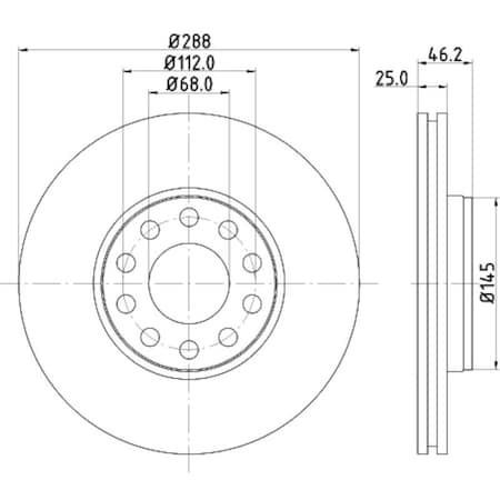 Pagid Brakes Brake Disc, 355109622 355109622